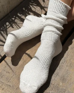 Airy Puffin Socks - Salt