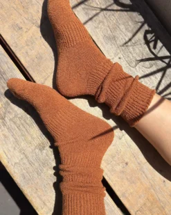 Airy Puffin Socks - Whisky