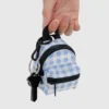Backpack Charm - Light Blue Gingham