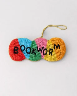 Beaded Ornament - Bookworm