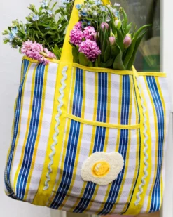 Bon Appétit Recycled Plastic Tote Bag - Egg