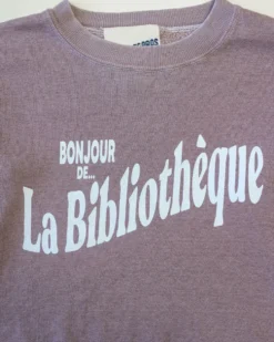 Bonjour De La Bibliothèque Sweatshirt - Rosewood