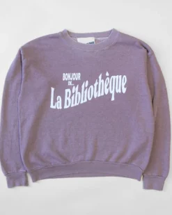 Bonjour De La Bibliothèque Sweatshirt - Rosewood