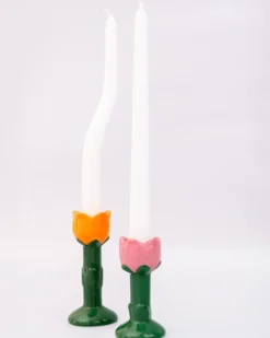 Candle Holder Set - Flowers