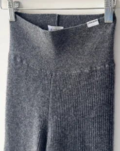Cashmere Ribbed Leggings - Charcoal