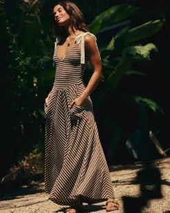 Cecelia Midi Dress - Coconut Milk Combo