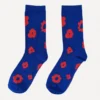 Celeste Crew Socks - Brick + Rave Blue