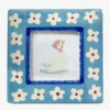 Ceramic Photo Frame - Blue Flowers