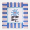 Ceramic Photo Frame - Blue Stripe
