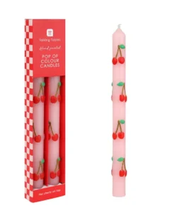 Cherry Dinner Candles - Set of 2