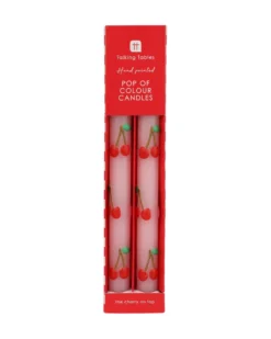 Cherry Dinner Candles - Set of 2