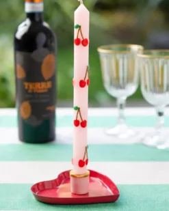Cherry Dinner Candles - Set of 2