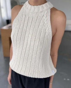 Claire Cotton Sweater Tank - Naturel