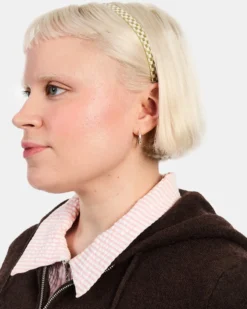 Classic Headband - Olive Check