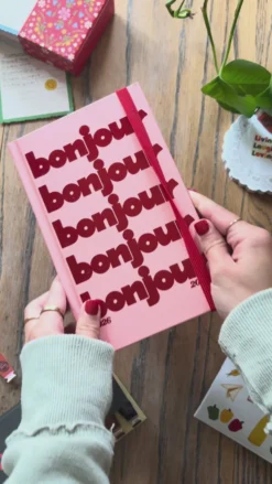 Classic 17-Month Academic Planner - Bonjour