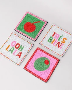 Cocktail Beaded Coaster Set