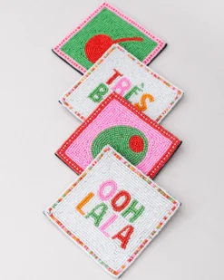 Cocktail Beaded Coaster Set