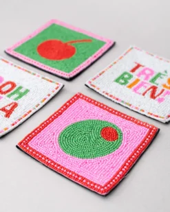 Cocktail Beaded Coaster Set