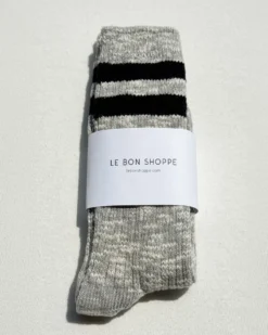 Cottage Varsity Socks - Heather Grey Varsity