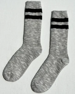 Cottage Varsity Socks - Heather Grey Varsity