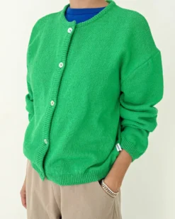 Cotton Leila Cardigan - Spring Green