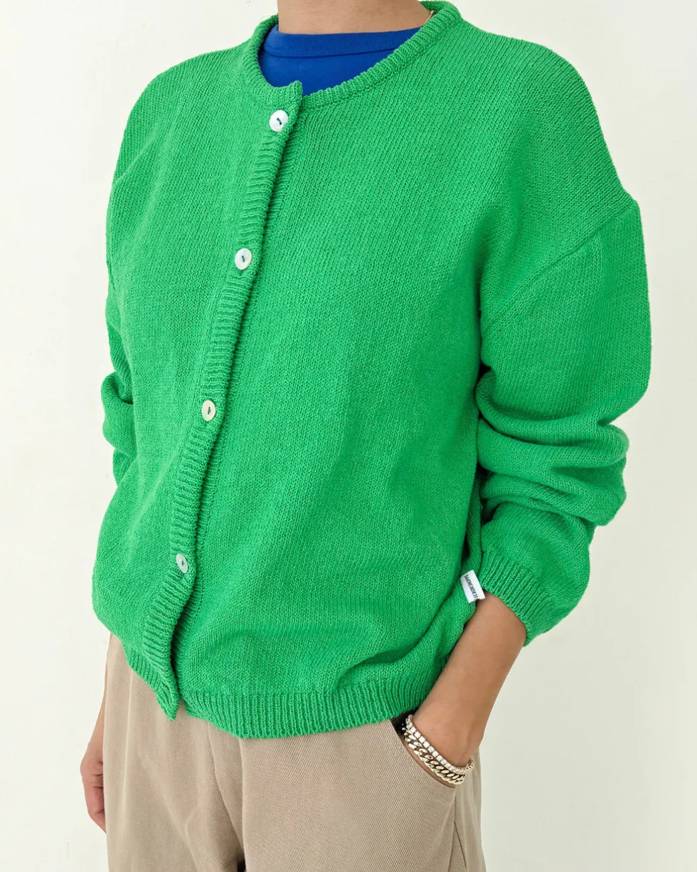 Cotton Leila Cardigan - Spring Green