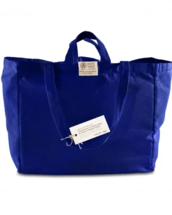 Cotton 4-Pocket Tote Bag - Indigo