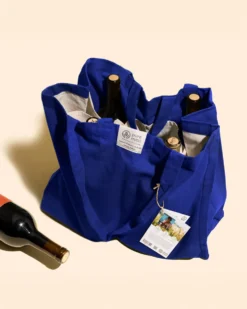 Cotton 4-Pocket Tote Bag - Indigo