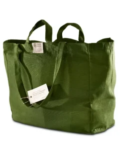 Cotton 6-Pocket Tote Bag - Sage Green