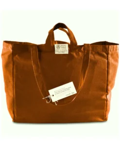 Cotton 6-Pocket Tote Bag - Terracotta