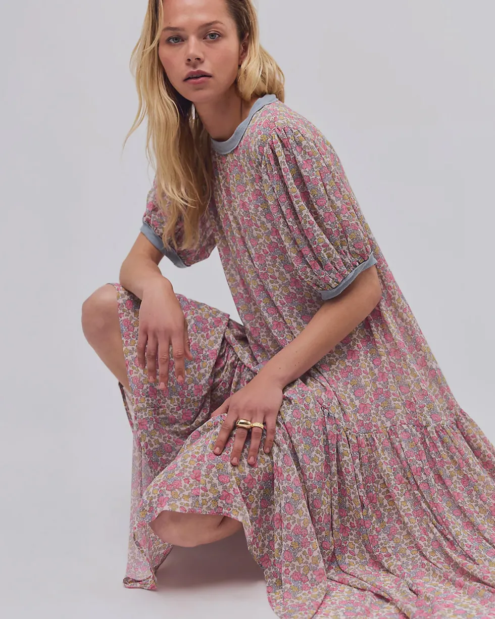Courtside Crush Maxi Dress - Blush Combo