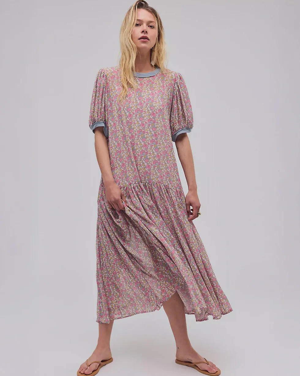 Courtside Crush Maxi Dress - Blush Combo