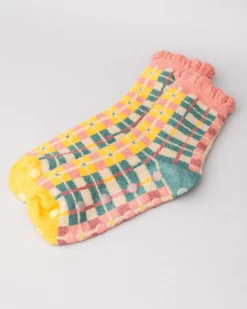 Cozy Grip Socks - Plaid
