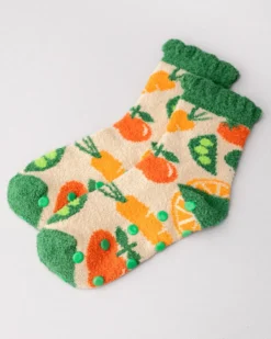 Cozy Grip Socks - Veggies