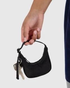 Crescent Bag Charm - Black