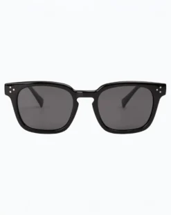 Diner Retro Polarized Square Sunglasses - Black