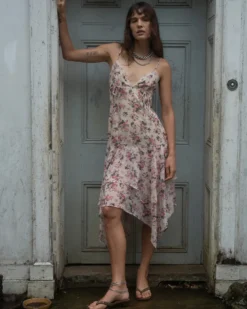 Elsie Pink Midi Dress