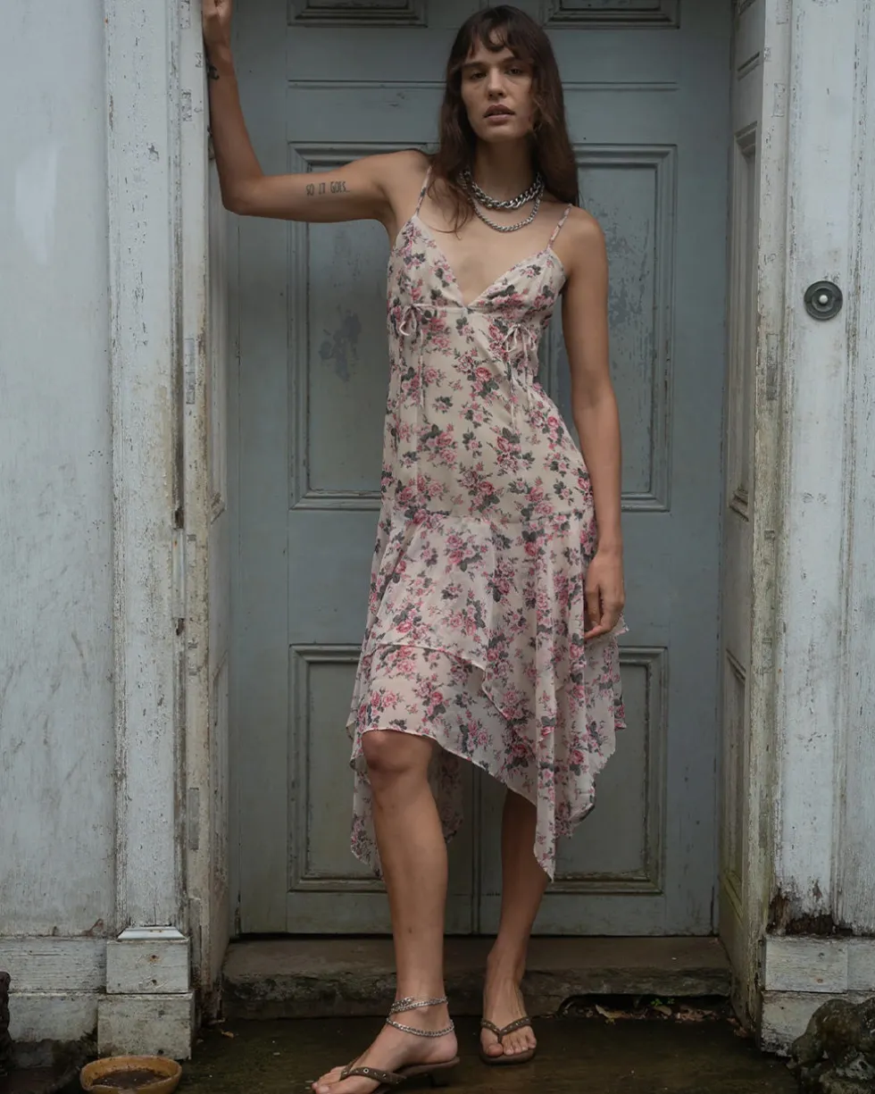 Elsie Pink Midi Dress