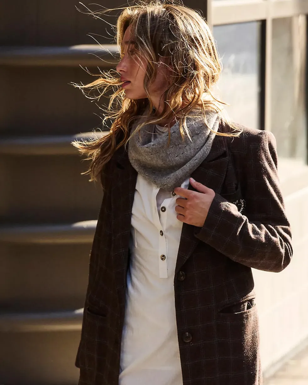 Essential Triangle Scarf - Grey
