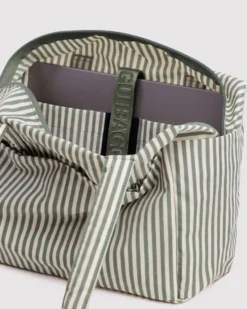 Everyday Cloud Bag - Sage Stripe