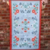 Floral Print Tea Towel - Blue