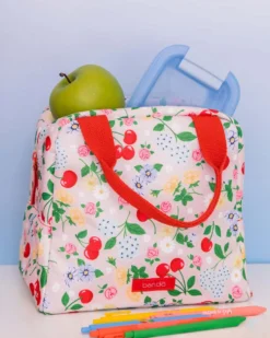 Flowers and Fruit Lunch Tote