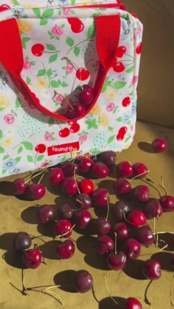 Flowers and Fruit Lunch Tote