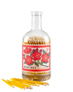 Flowers Glass Bottle Safety Matches