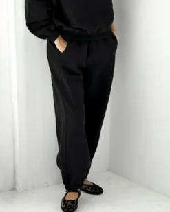 French Terry Balloon Pants - Black