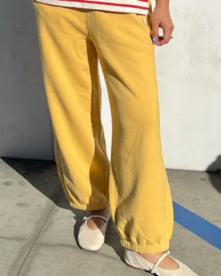 French Terry Balloon Pants - Deep Yellow