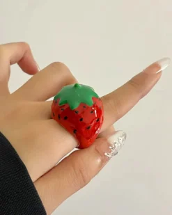 Fruit Basket Ring - Red Strawberry