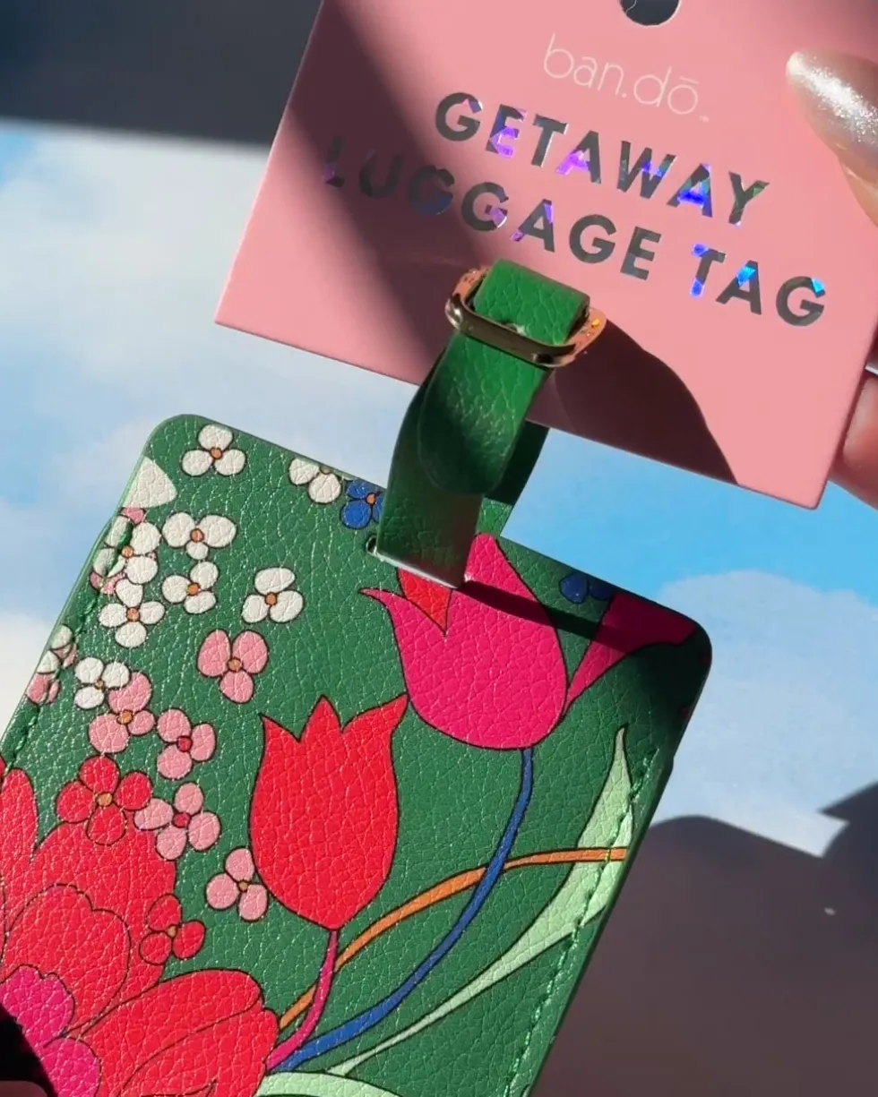 Getaway Luggage Tag - Emerald Super Bloom