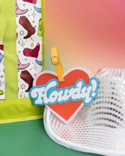Getaway Shaped Luggage Tag - Howdy!