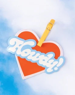 Getaway Shaped Luggage Tag - Howdy!